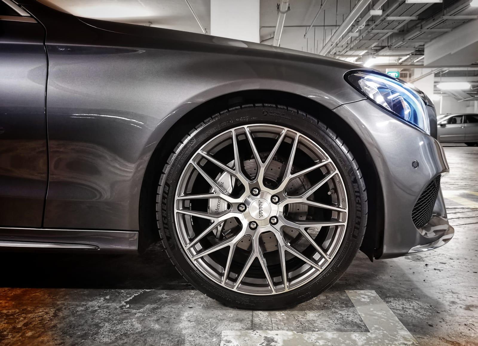 Mercedes Benz S Coupe Rims Varro VD06X Flow Form Wheels Titanium Staggered