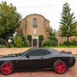 Dodge Challenger Candy Red Rims Varro VD02 Staggered 20 inch Wheels